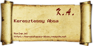 Keresztessy Absa névjegykártya